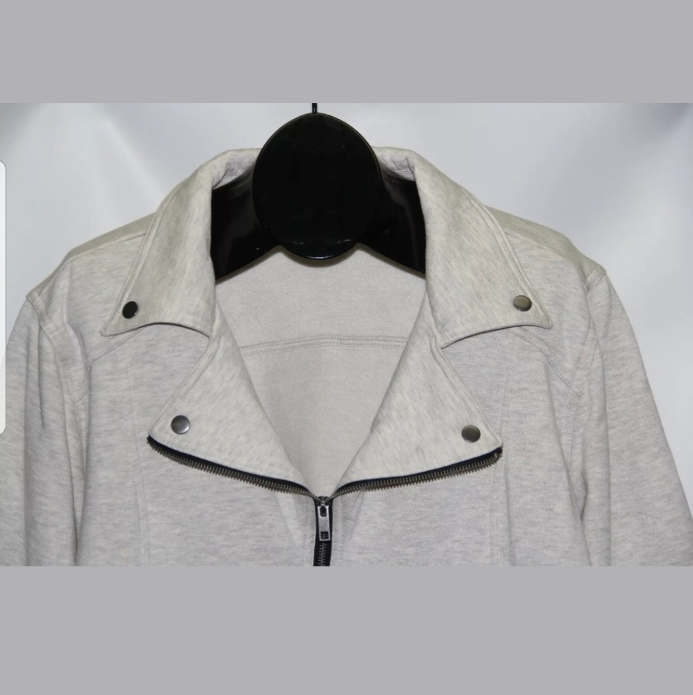 Style & Co Heather Gray Knit Zip Jacket 2XL NWT